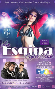 Flyer Design La Esquina Night Club - UrbanGrafix.com